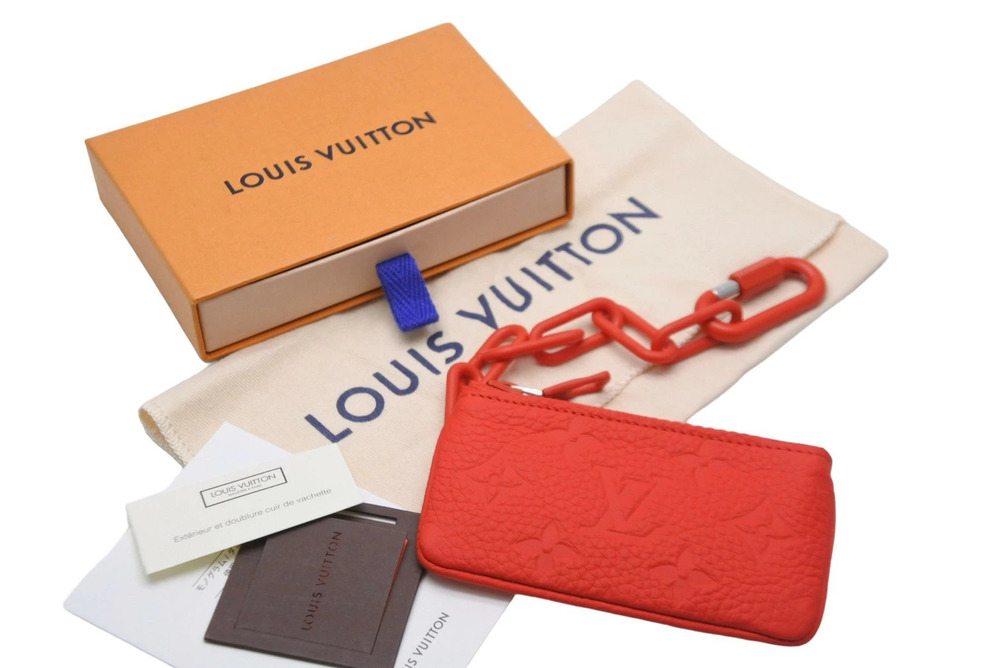 LOUIS VUITTON coin case Wallet Empreinte Pochette Red Taurillon leather